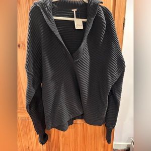 Free People Oversized Black Sweater NWT